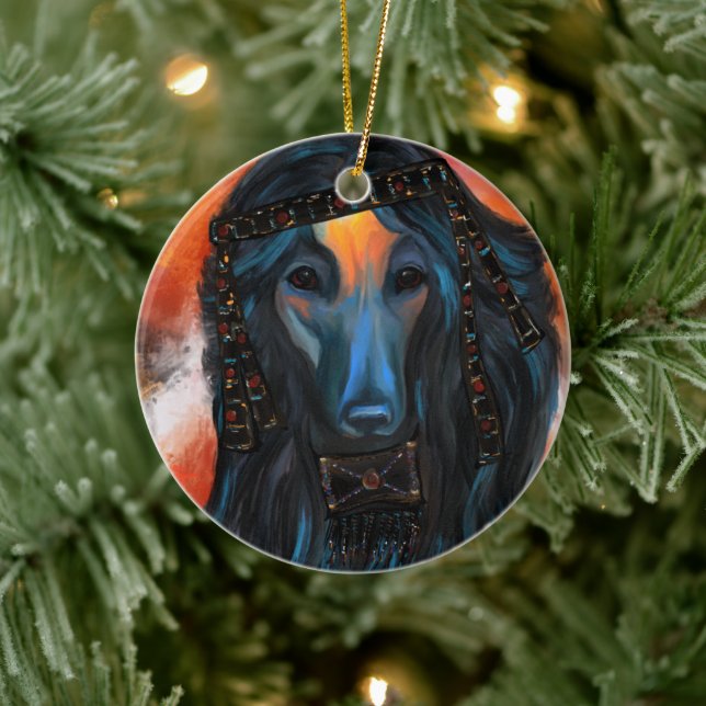 Afghan Hound          Ceramic Ornament (Tree)