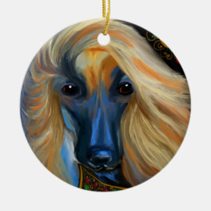 Afghan Hound Ceramic Ornament