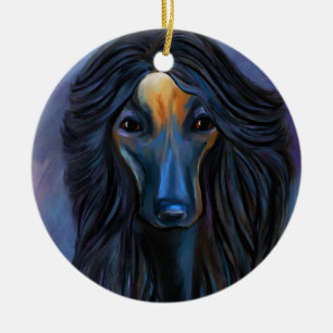 Afghan Hound   Ceramic Ornament