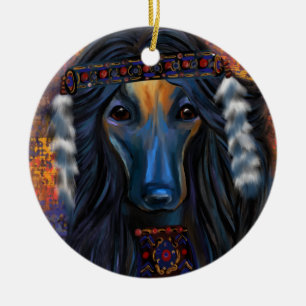 Afghan Hound Ceramic Ornament