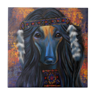 Afghan Hound Ceramic Tile