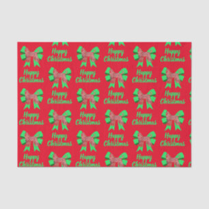 Afghan Hound Christmas Dog & Green Bow Tissue Paper