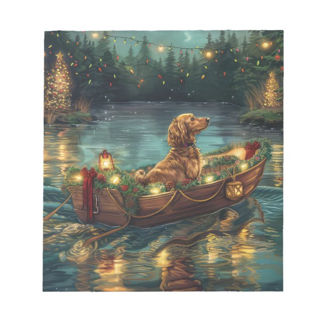 Afghan Hound Christmas Festive Voyage Notepad (Front)