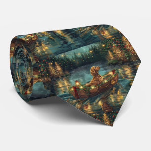 Afghan Hound Christmas Festive Voyage Tie