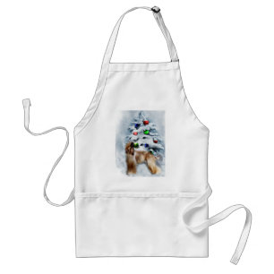 Afghan Hound Christmas Gifts Standard Apron
