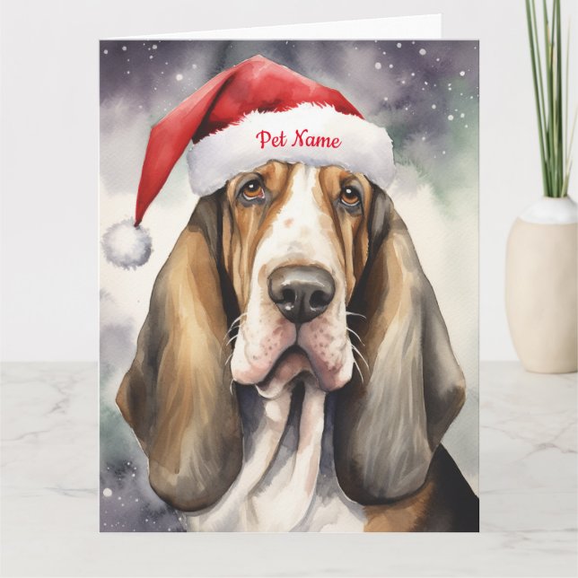 Afghan Hound Christmas Personalised  Card (Front)