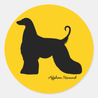 Afghan Hound Classic Round Sticker