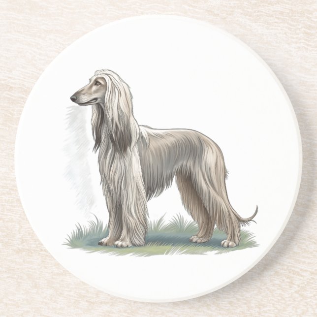 Afghan Hound Coaster (Front)