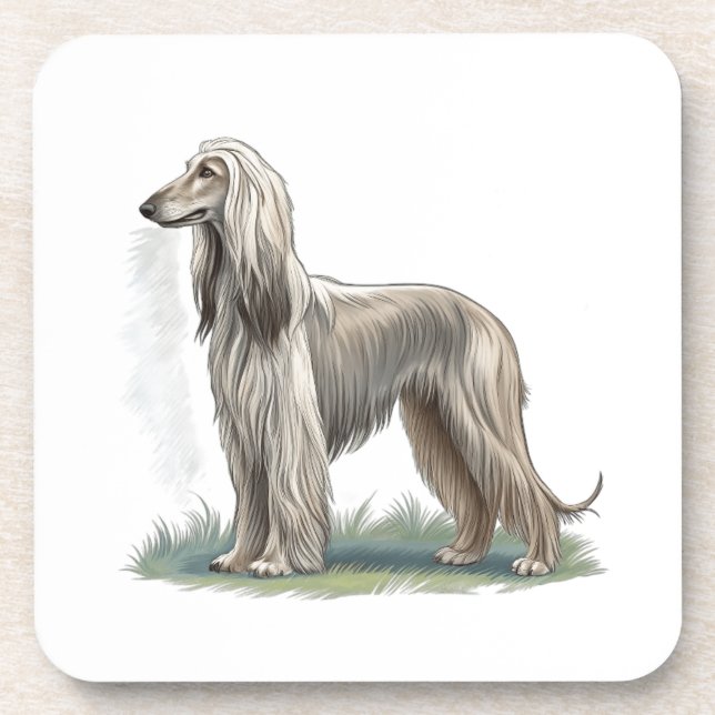 Afghan Hound Coaster (Front)