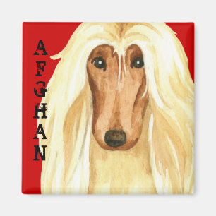 Afghan Hound Colour Block Magnet