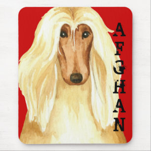 Afghan Hound Colour Block Mouse Pad