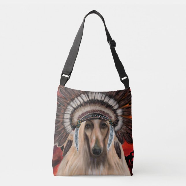 Afghan Hound Crossbody Bag (Front)