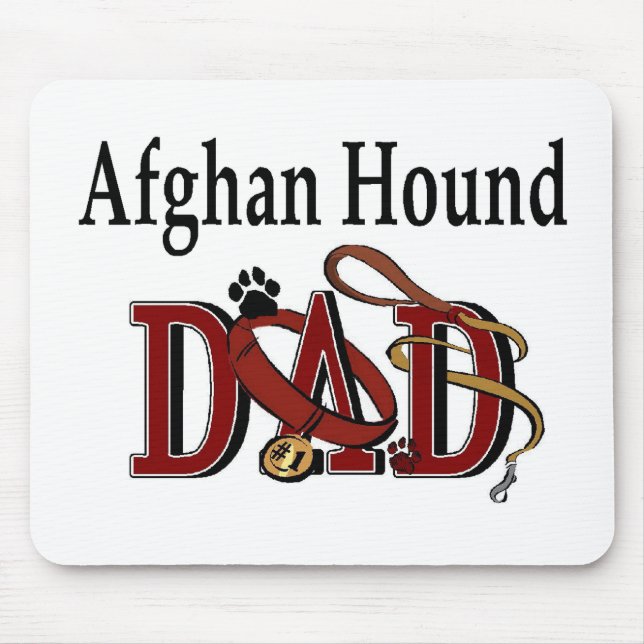 Afghan Hound Dad Apparel Gifts Mouse Pad (Front)