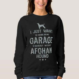 Afghan Hound Dad Garage Men Hang Sweatshirt