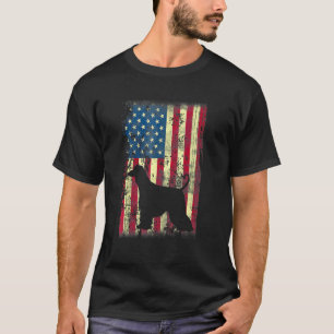 Afghan Hound Dog American Flag 4th Of July Animal T-Shirt