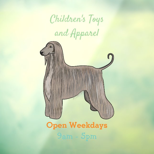 Afghan hound dog cartoon illustration (Sheet 3)