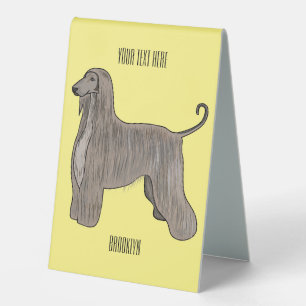 Afghan hound dog cartoon illustration