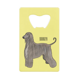 Afghan hound dog cartoon illustration