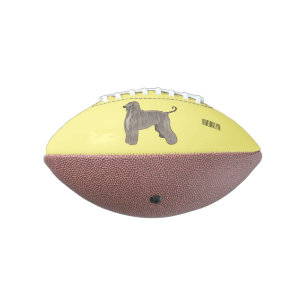 Afghan hound dog cartoon illustration football
