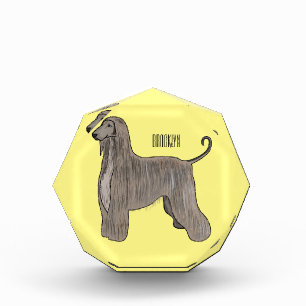 Afghan hound dog cartoon illustration photo block