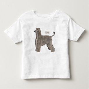 Afghan hound dog cartoon illustration  toddler T-Shirt