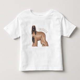 Afghan hound dog cartoon illustration toddler T-Shirt