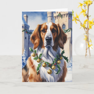 Afghan Hound Dog Christmas Greeting Card