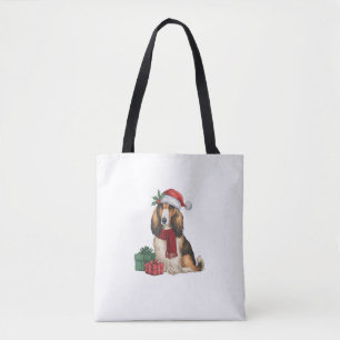 Afghan Hound Dog Christmas Parties Holiday Santa D Tote Bag
