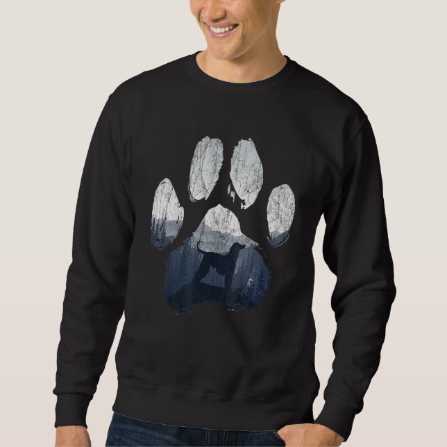 Afghan Hound Dog Paw Mom Dad Mountains Sweatshirt (Front)