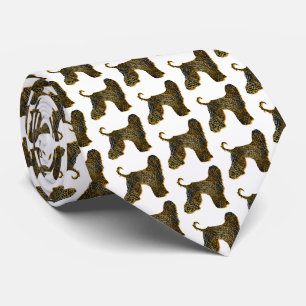 Afghan Hound Dog Silhouette Halloween White Tie
