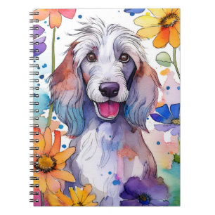 Afghan Hound Dog Spiral Notebook