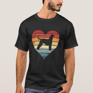 Afghan Hound Dog Vintage Retro Heart Mum Dad Gift T-Shirt