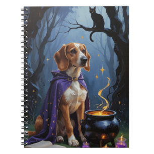 Afghan Hound Dog Whimsical Halloween Painting Notebook