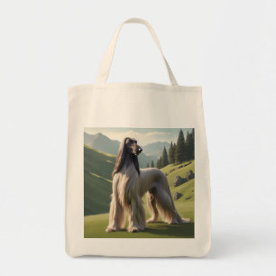 Afghan Hound Elegant Grocery Tote Bag