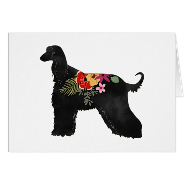 Afghan Hound Floral Bohemian Saddle (Front Horizontal)