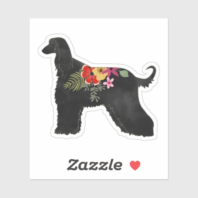Afghan Hound Floral Bohemian Saddle (Sheet)