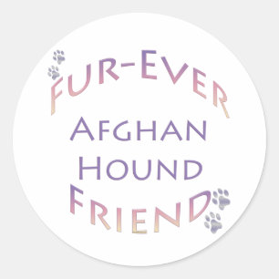 Afghan Hound Furever Classic Round Sticker
