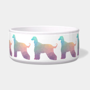 Afghan Hound Geometric Pattern Silhouette Pastel