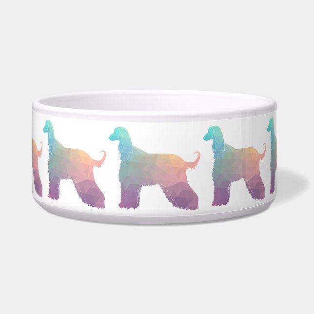 Afghan Hound Geometric Pattern Silhouette Pastel (Front)