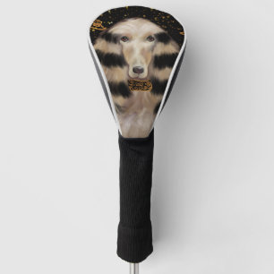 AFGHAN HOUND GOLD  GOLF HEAD COVER