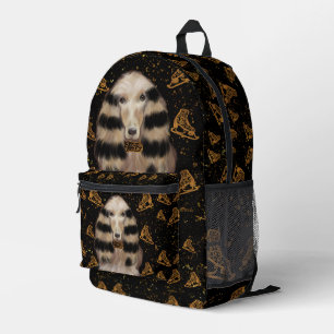 AFGHAN HOUND GOLD  PRINTED BACKPACK