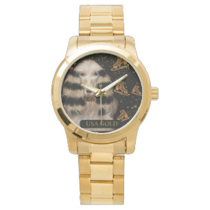 AFGHAN HOUND GOLD WATCH