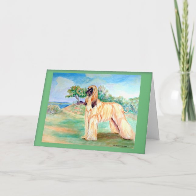 Afghan Hound Greeting Cards (Front)