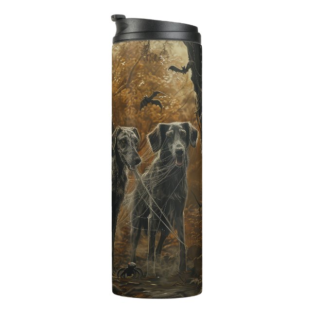 Afghan Hound Halloween Night Doggy Delight  Thermal Tumbler (Rotated Right)