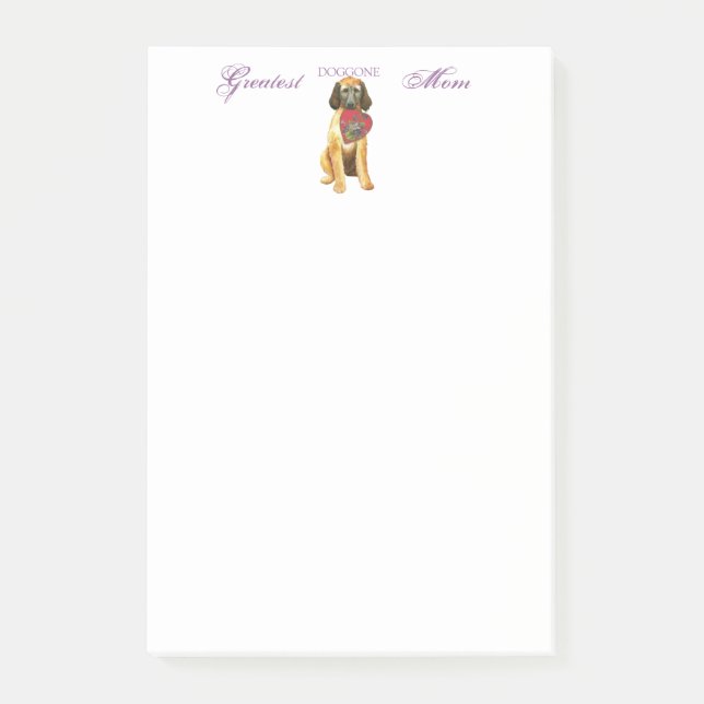 Afghan Hound Heart Mum Post-it Notes (Front)