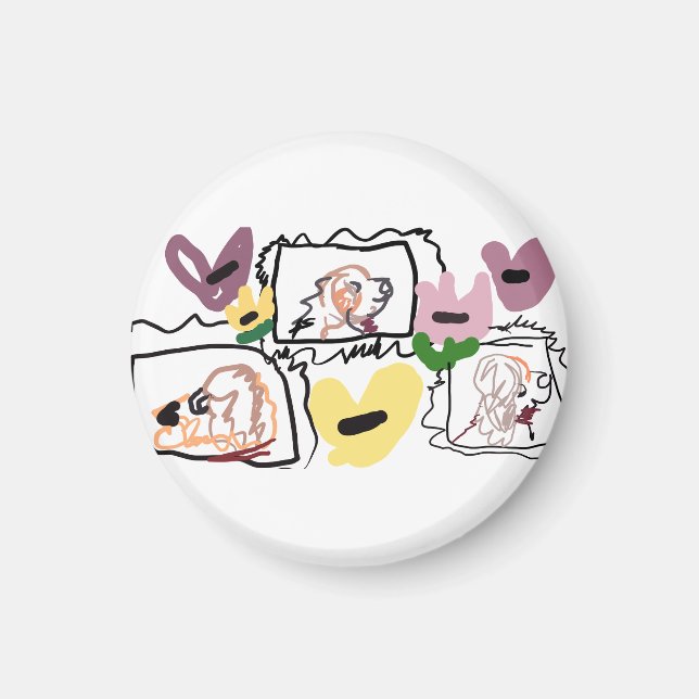 Afghan Hound hearts  Magnet (Front)