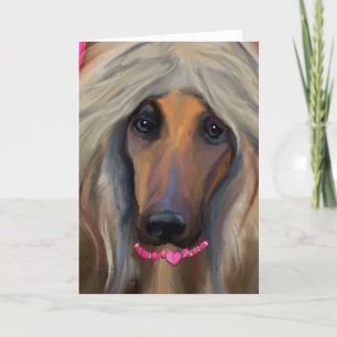 Afghan Hound  Holiday Card