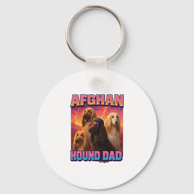 Afghan Hound Key Ring (Front)