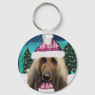 Afghan Hound Key Ring