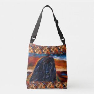 Afghan Hound Kokopelli Art Painting Crossbody Bag